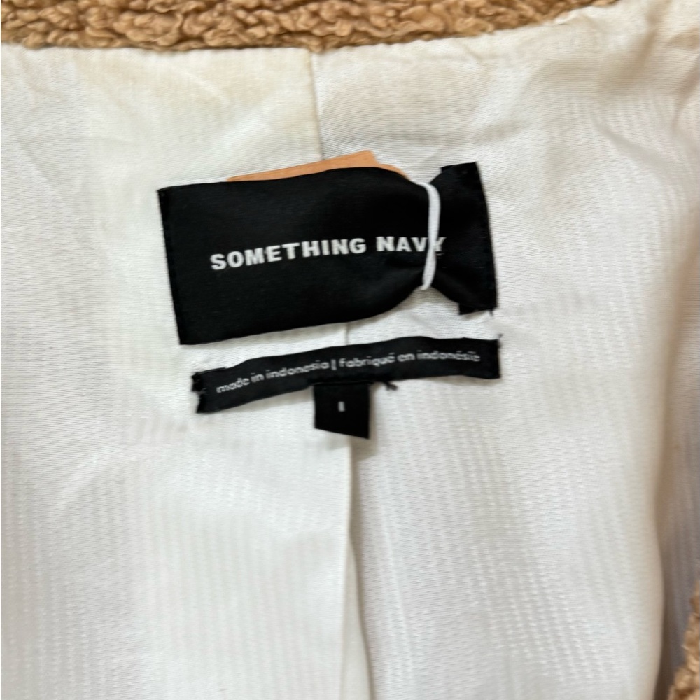 Something Navy Tan Teddy Jacket - image 4